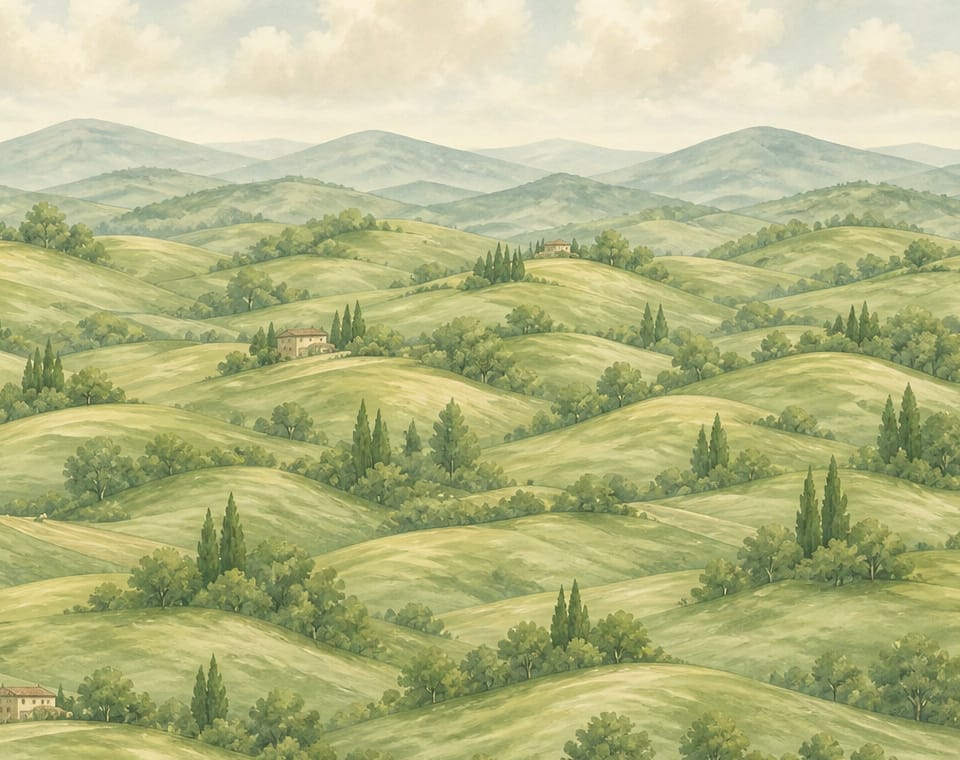 Green Rolling Wallpaper Mural product view