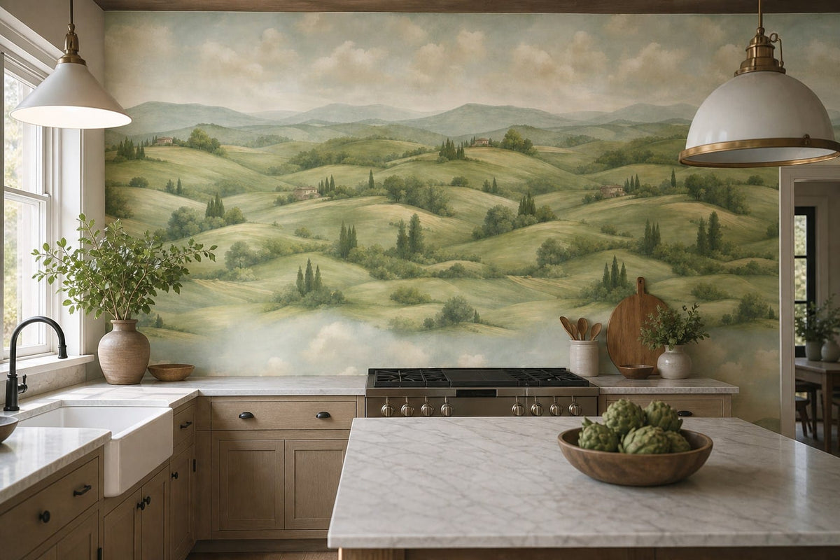 Green Rolling Wallpaper Mural product view
