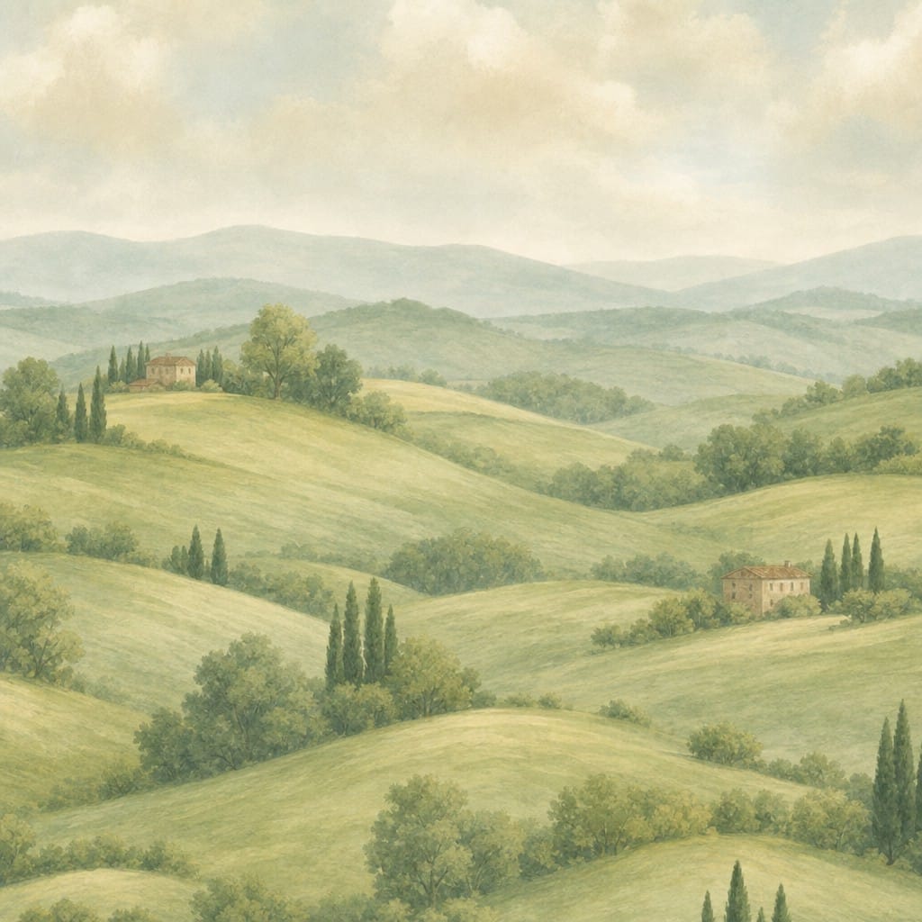 Green Rolling Wallpaper Mural product view