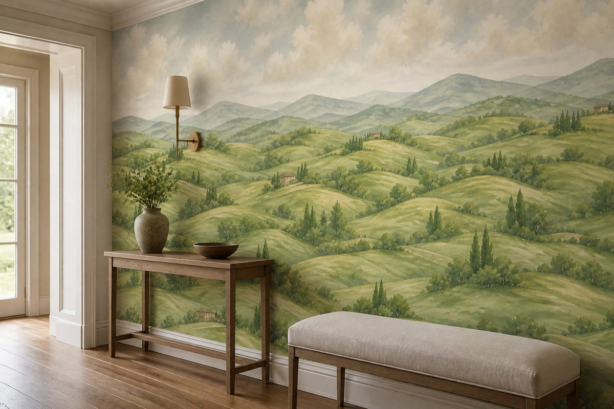 Green Rolling Wallpaper Mural product view