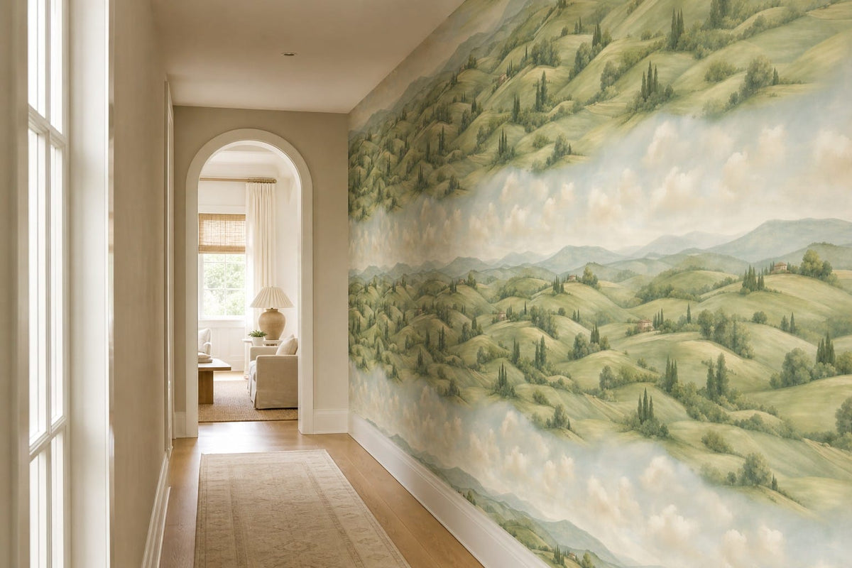 Green Rolling Wallpaper Mural product view