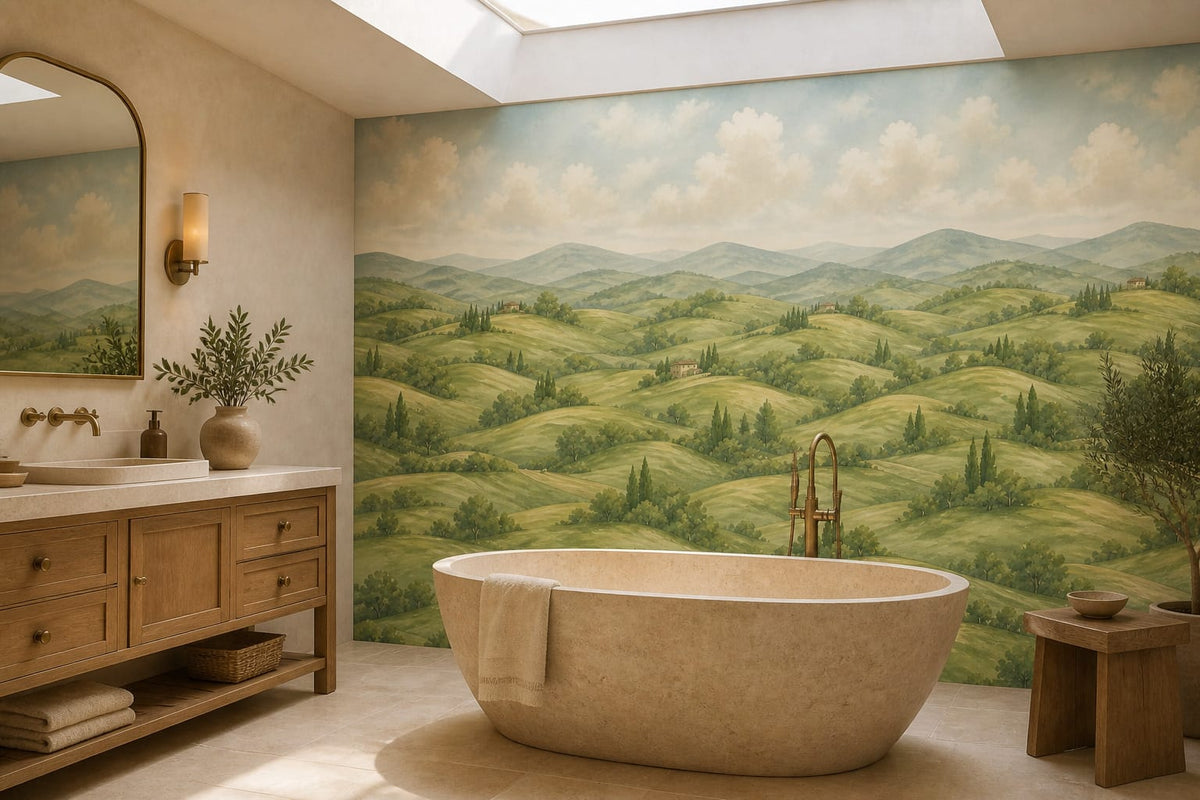 Green Rolling Wallpaper Mural product view