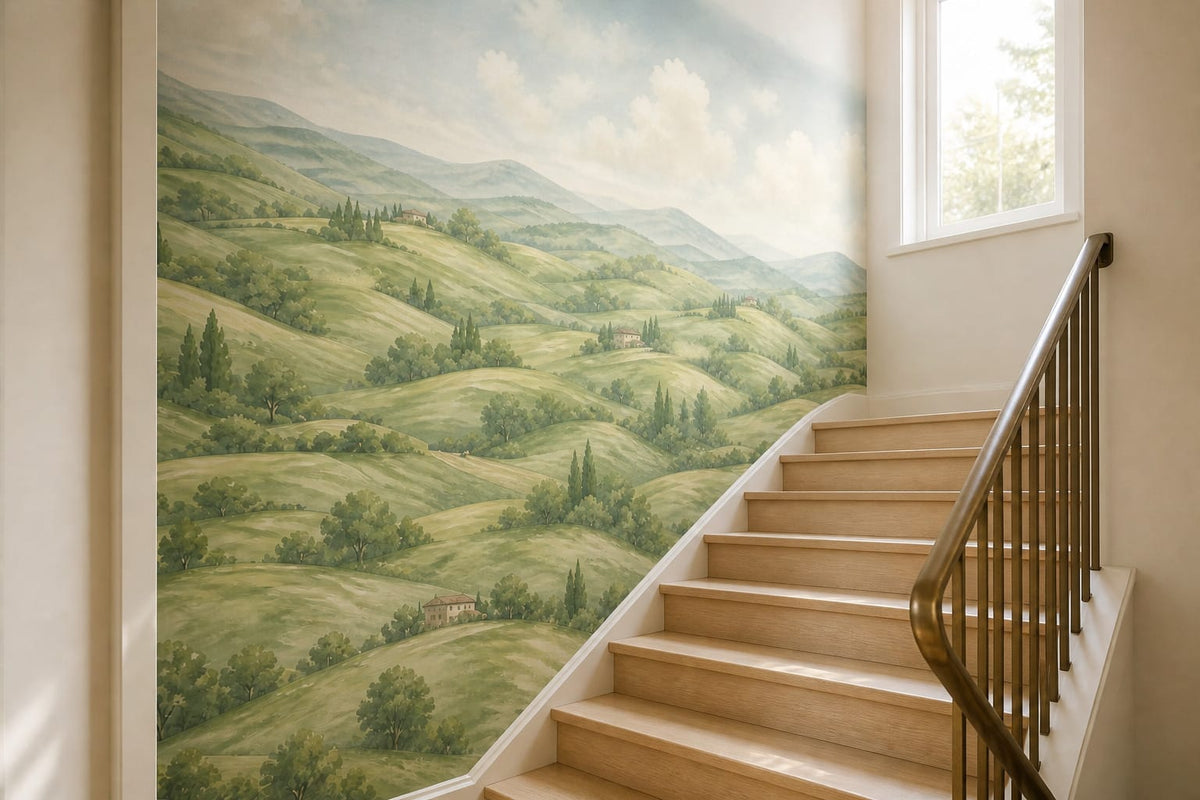 Green Rolling Wallpaper Mural product view