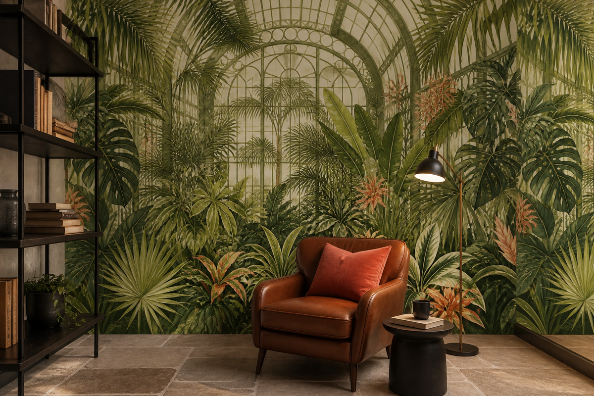 Green Tropical Wallpaper Mural product view