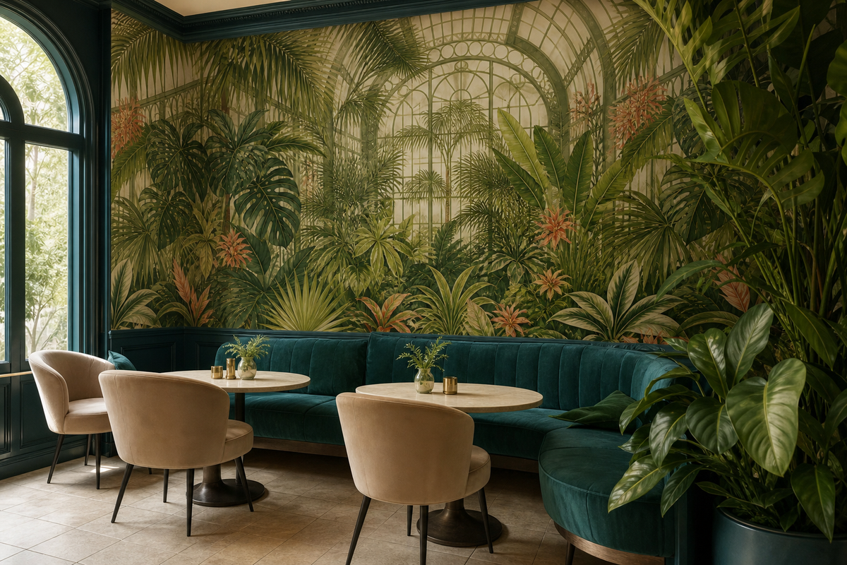 Green Tropical Wallpaper Mural product view