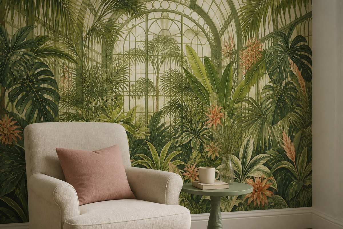 Green Tropical Wallpaper Mural product view
