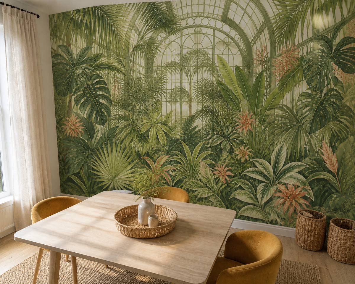 Green Tropical Wallpaper Mural product view