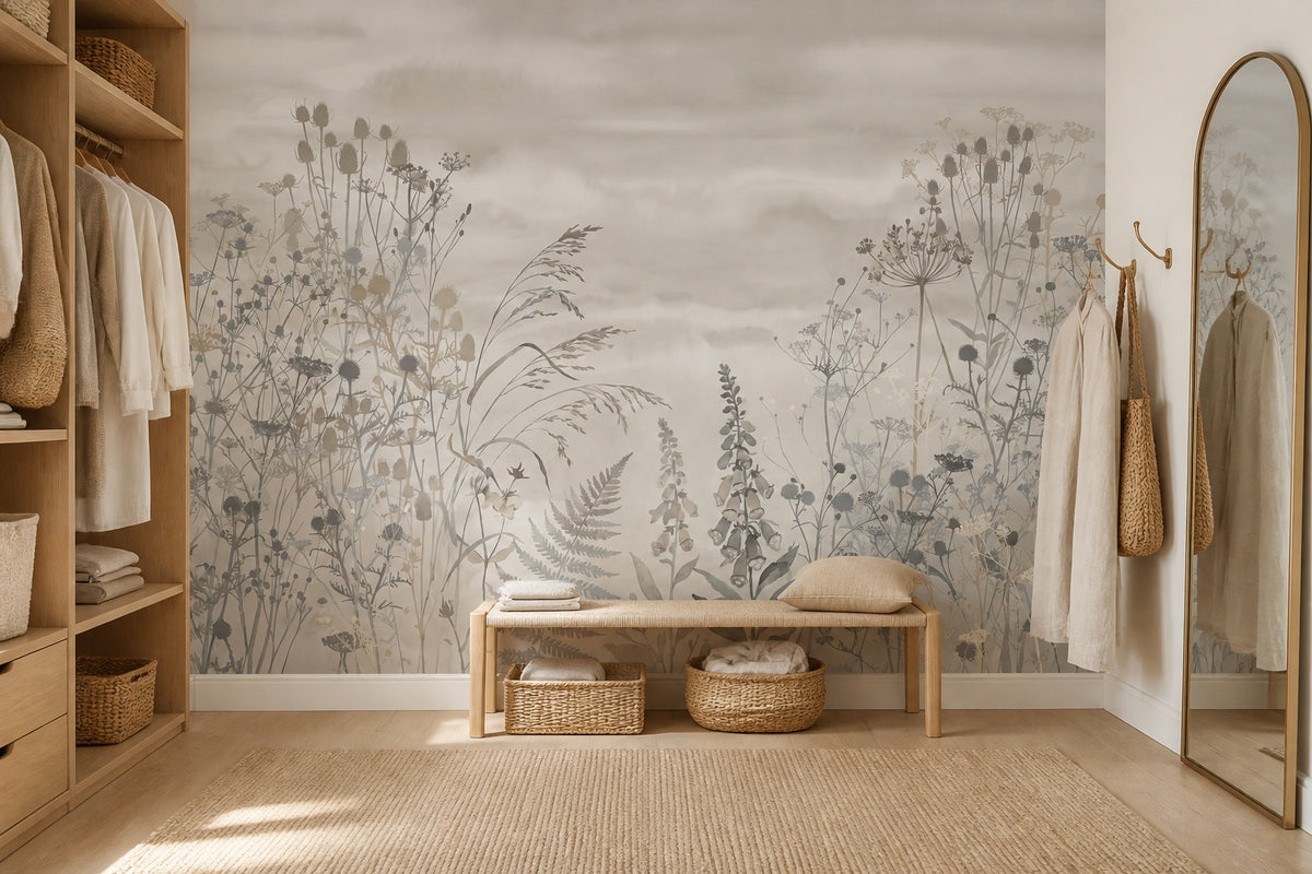 green vintage jungle wallpaper closet custom peel and stick non woven vinyl removable