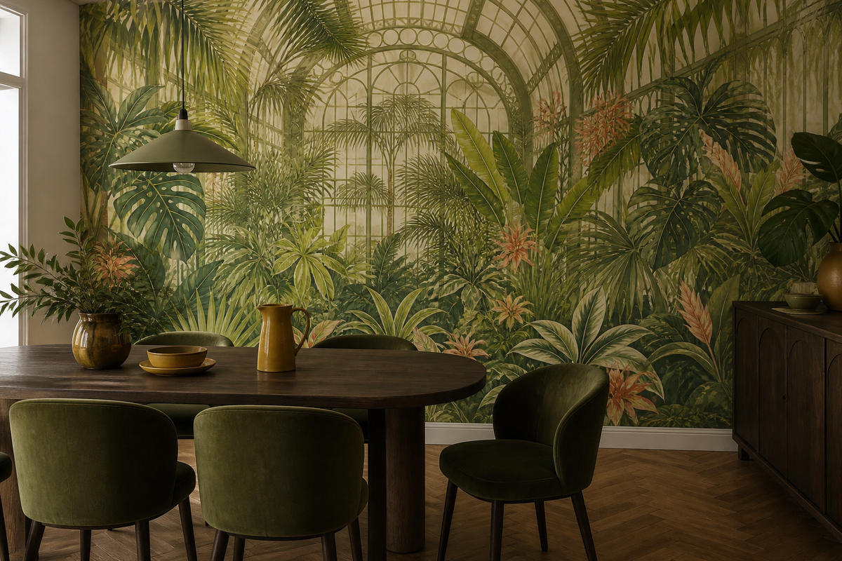 Green Tropical Wallpaper Mural product view