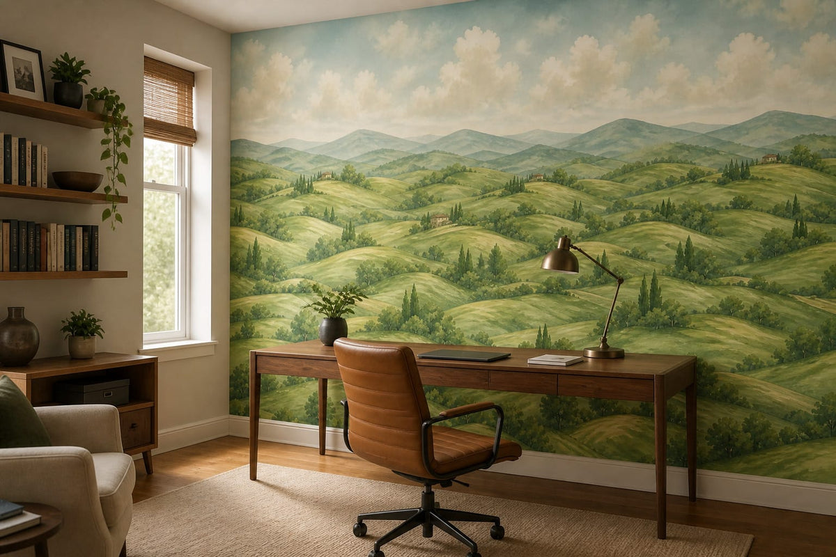 Green Rolling Wallpaper Mural product view