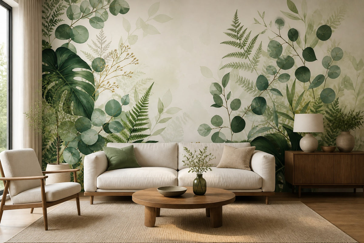 Green Botanical Wallpaper Mural product view