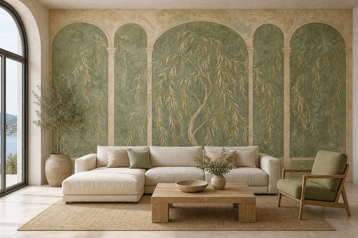 Green Willow Wallpaper Mural product view