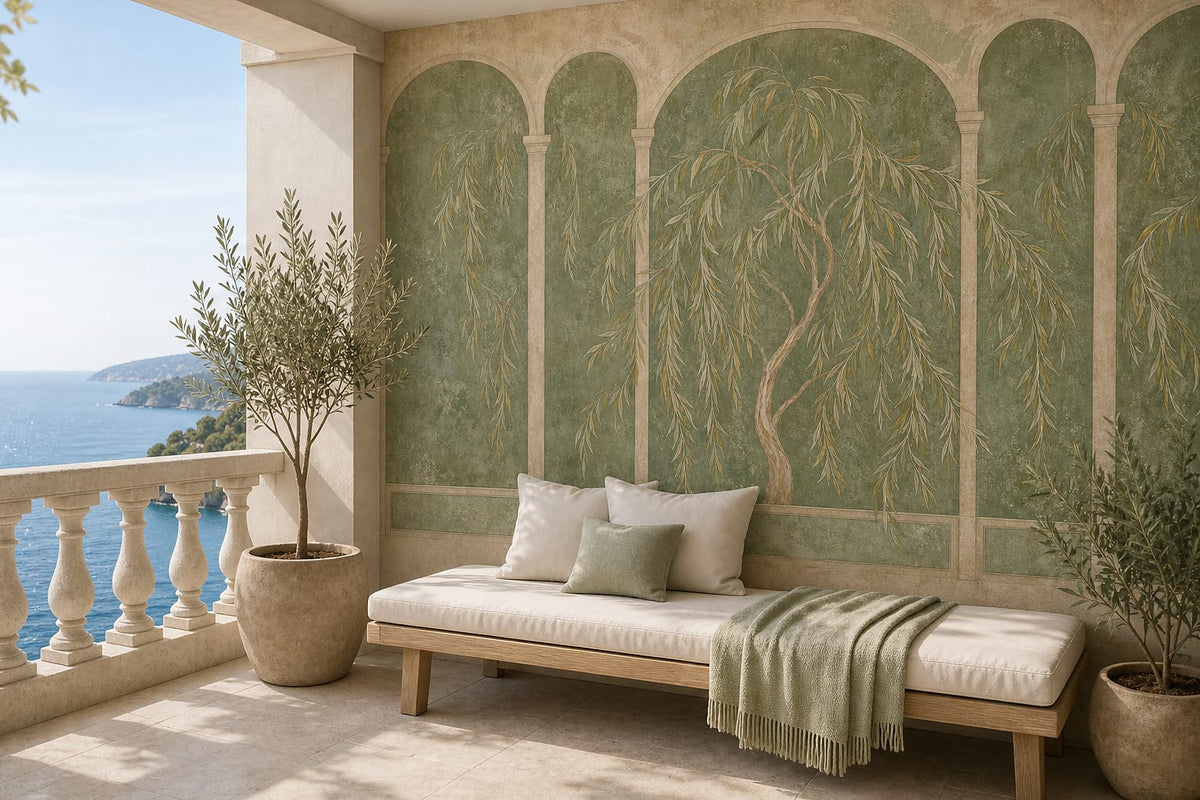 Green Willow Wallpaper Mural product view