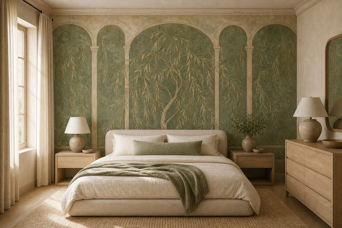 Green Willow Wallpaper Mural product view