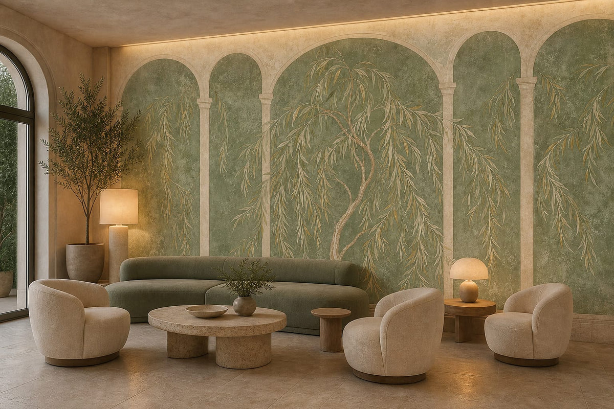Green Willow Wallpaper Mural product view