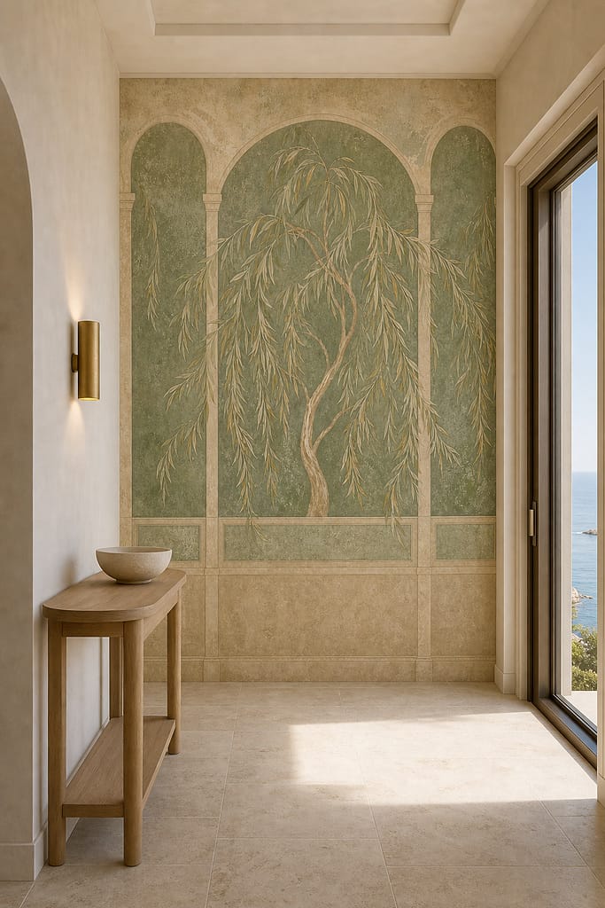 Green Willow Wallpaper Mural product view