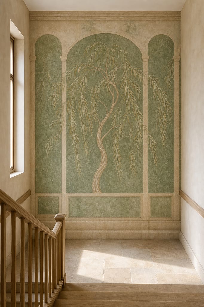 Green Willow Wallpaper Mural product view