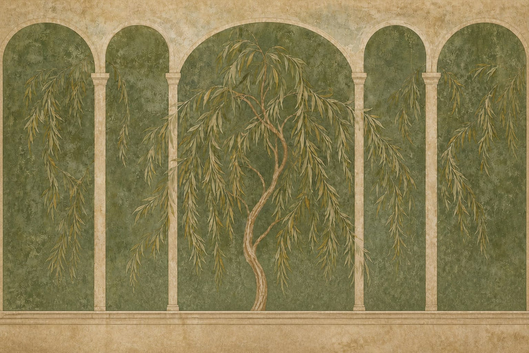 Green Willow Wallpaper Mural product view