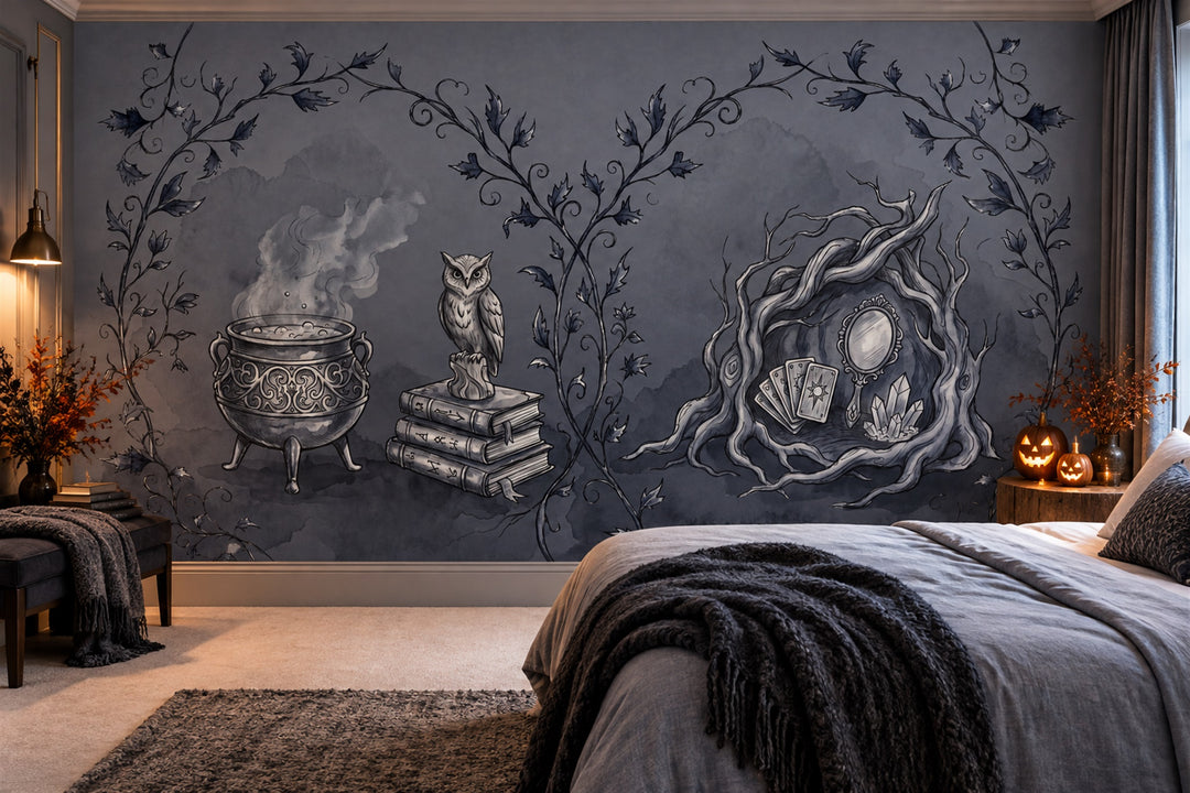 grey cauldron wallpaper mural bedroom custom removable non woven vinyl peel and stick
