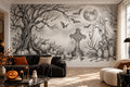 Grey Graveyard Halloween Wallpaper Mural