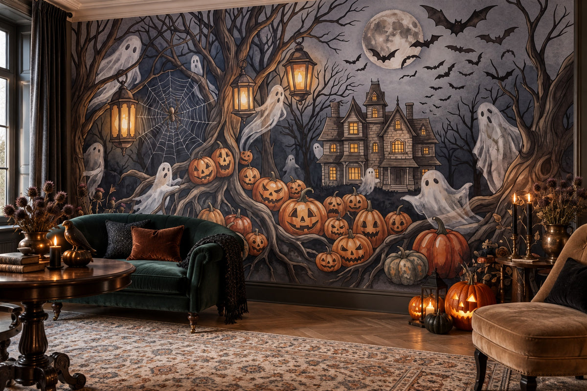 grey pumpkins custom self adhesive wallpaper mural lounge removable non woven vinyl
