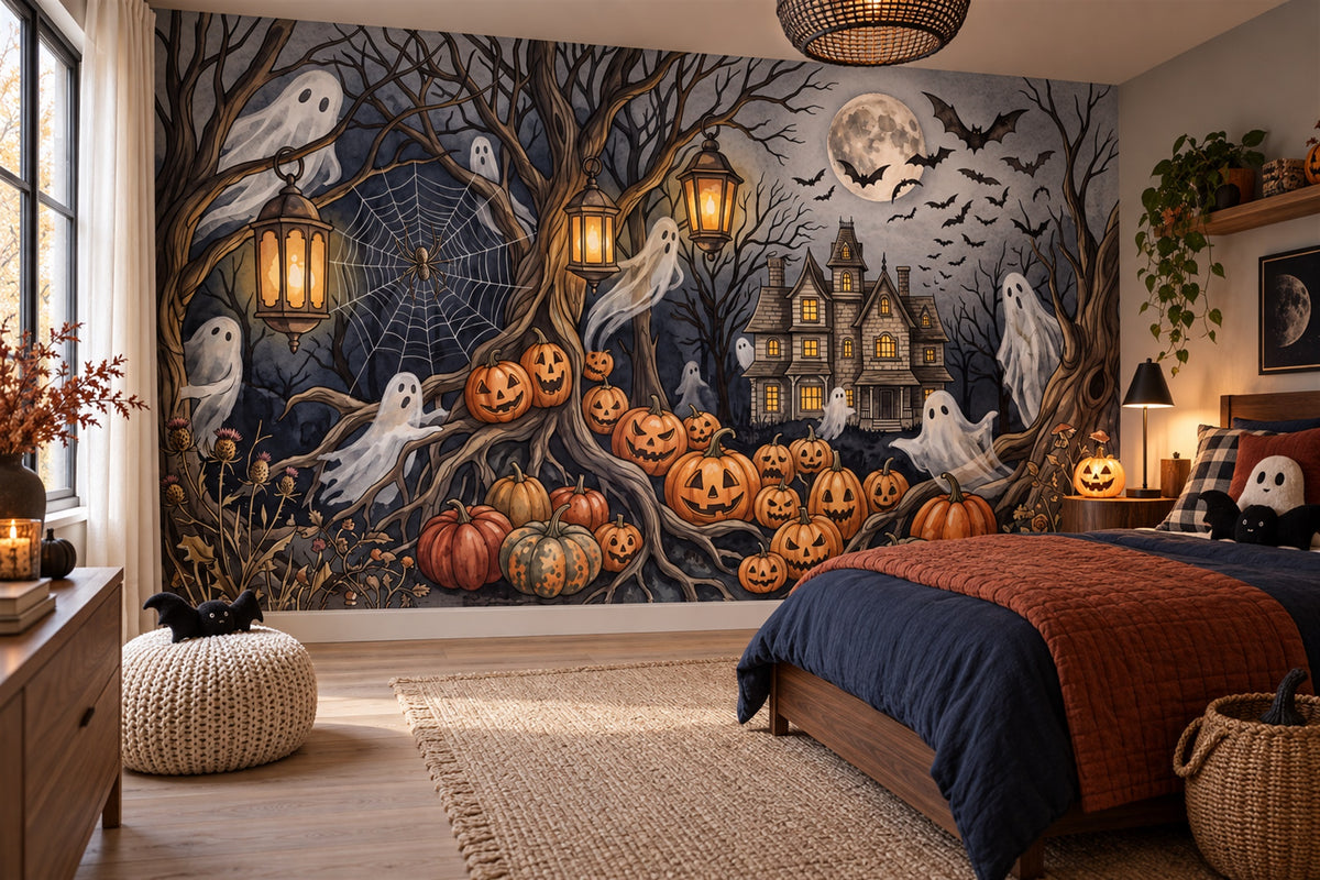 grey pumpkins wallpaper mural bedroom custom removable non woven vinyl self adhesive