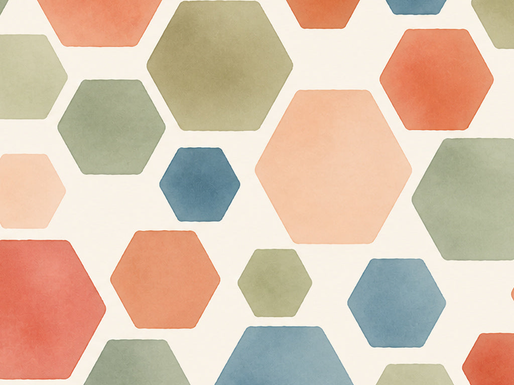 Sage Hexagon Wallpaper Mural product view