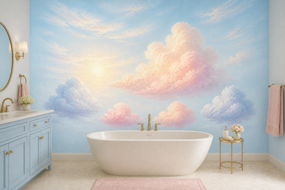 Blush Reading Nook Wallpaper Mural product view