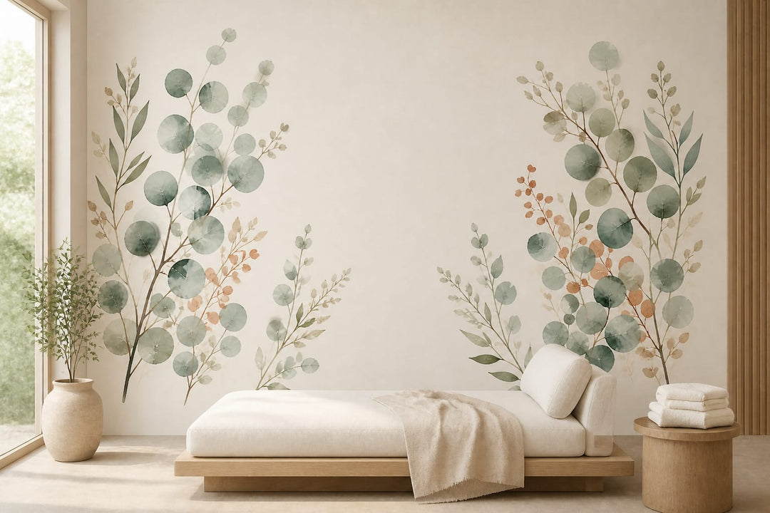 Sage Eucalyptus Wallpaper Mural product view