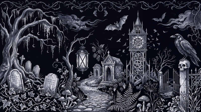 home black clock custom non woven vinyl self adhesive removable wallpaper mural sm