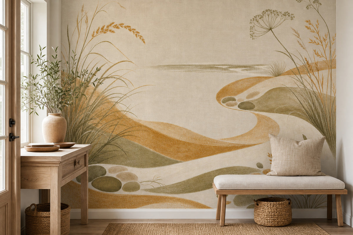 Honey Coastal Wallpaper Mural product view