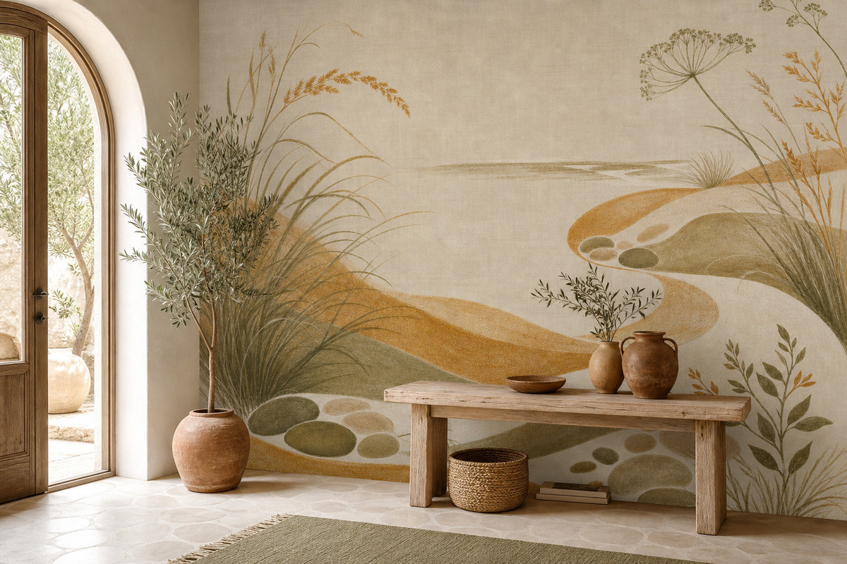 Honey Coastal Wallpaper Mural product view