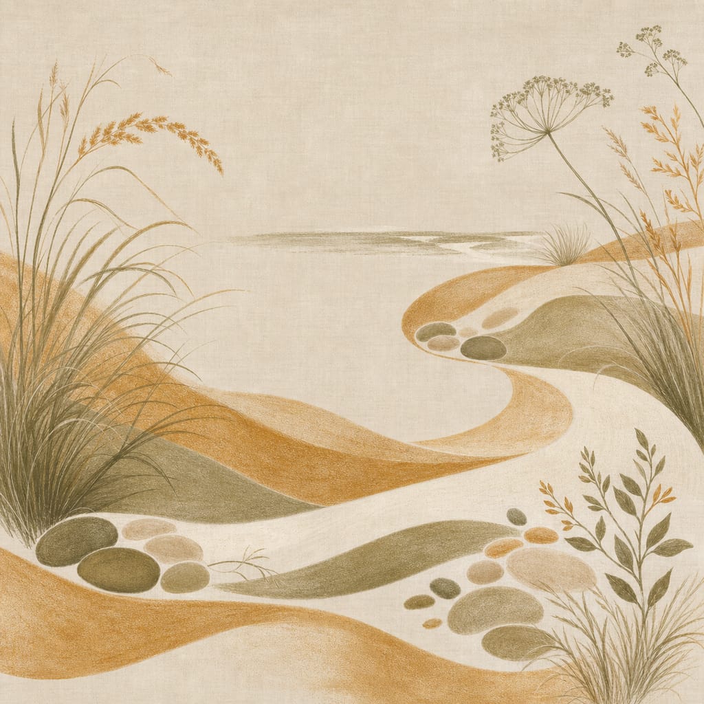 Honey Coastal Wallpaper Mural product view