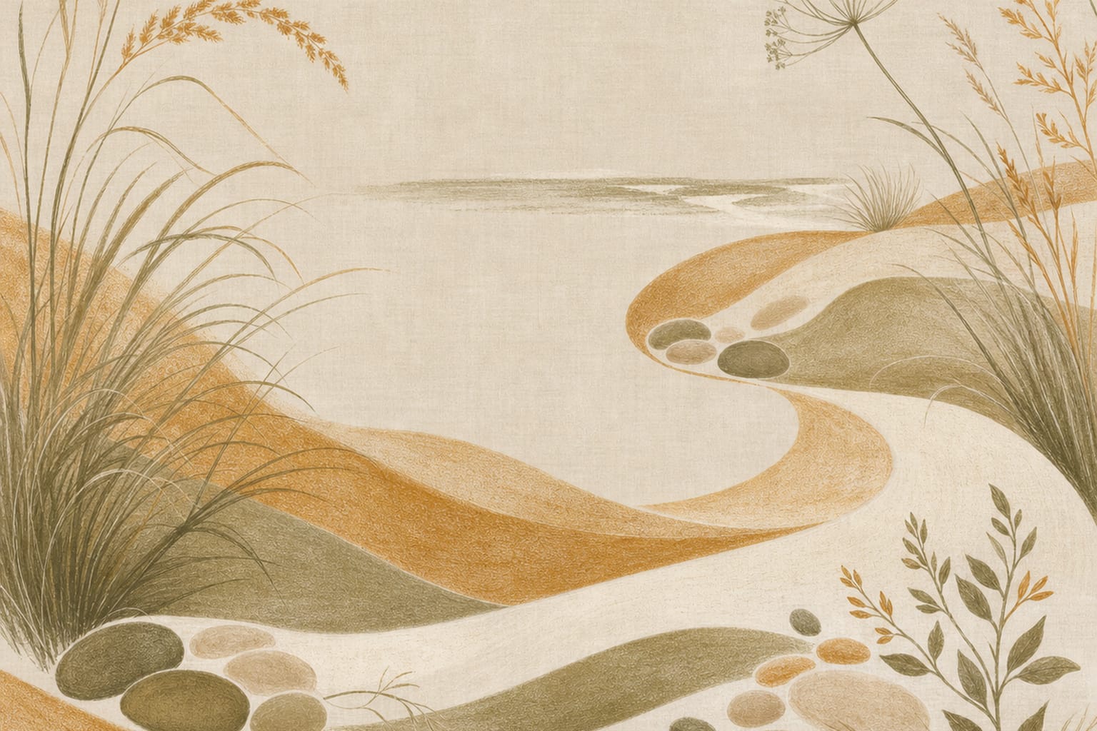 Honey Coastal Wallpaper Mural