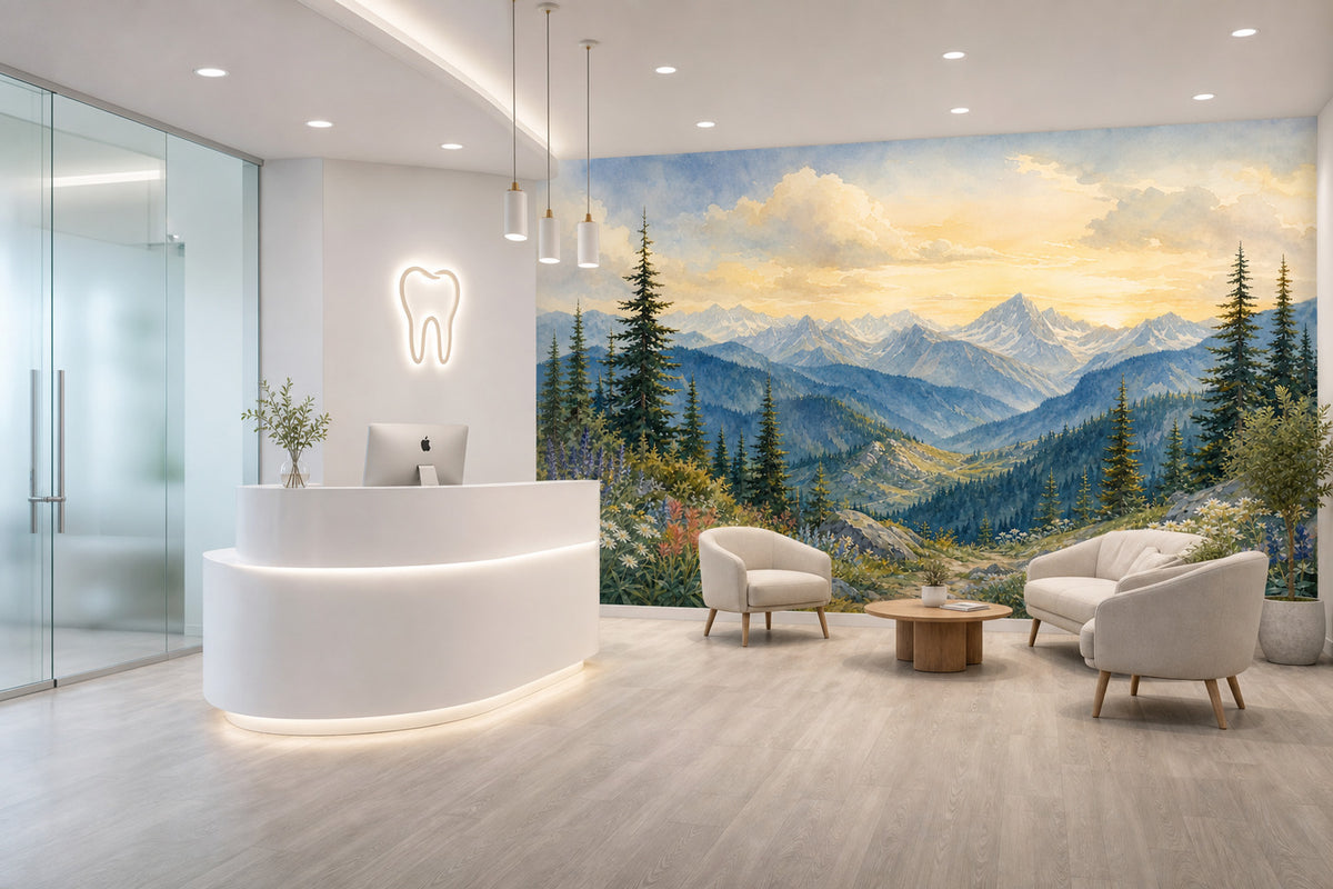 Indigo Cedar Wallpaper Mural product view