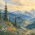 Indigo Cedar Wallpaper Mural