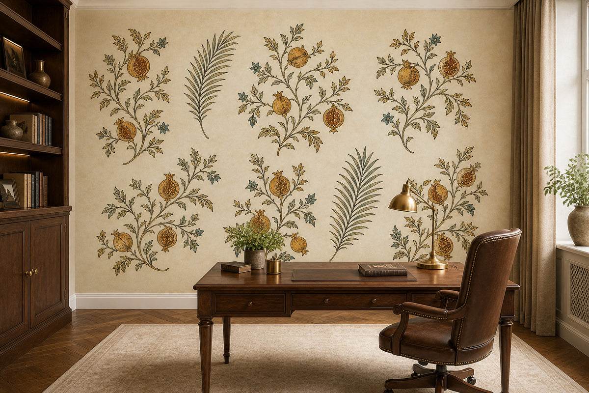 Ivory Botanical Wallpaper Mural product view