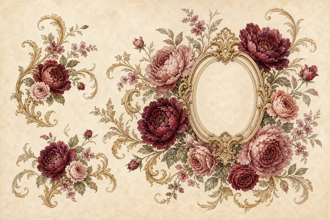 Ivory Baroque Bar Wallpaper Mural product view