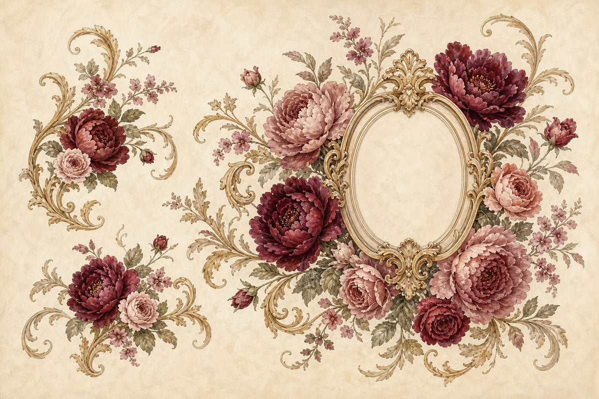 Ivory Baroque Bar Wallpaper Mural