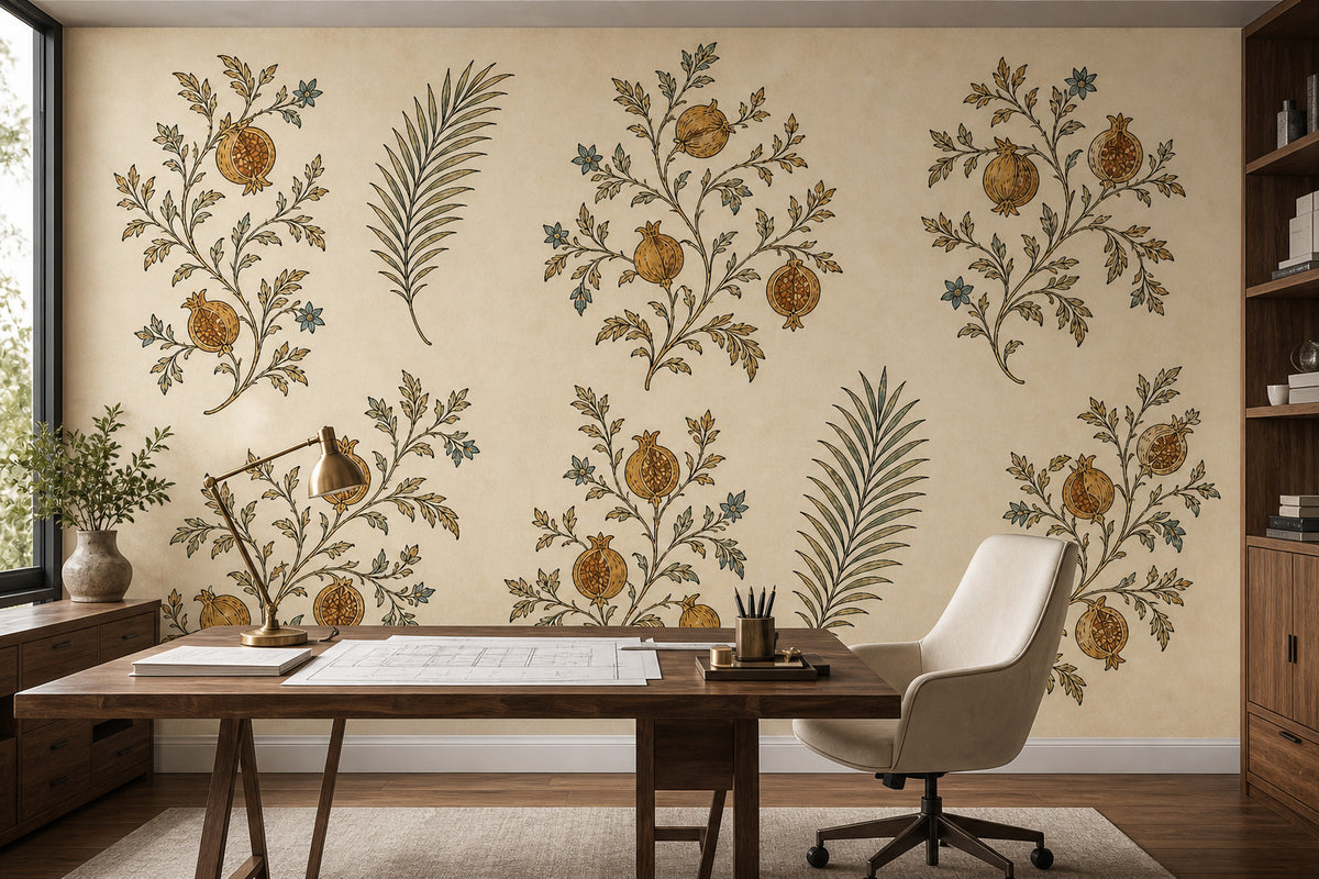 Ivory Botanical Wallpaper Mural product view