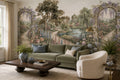 Green Garden Path and Pond Wallpaper Mural