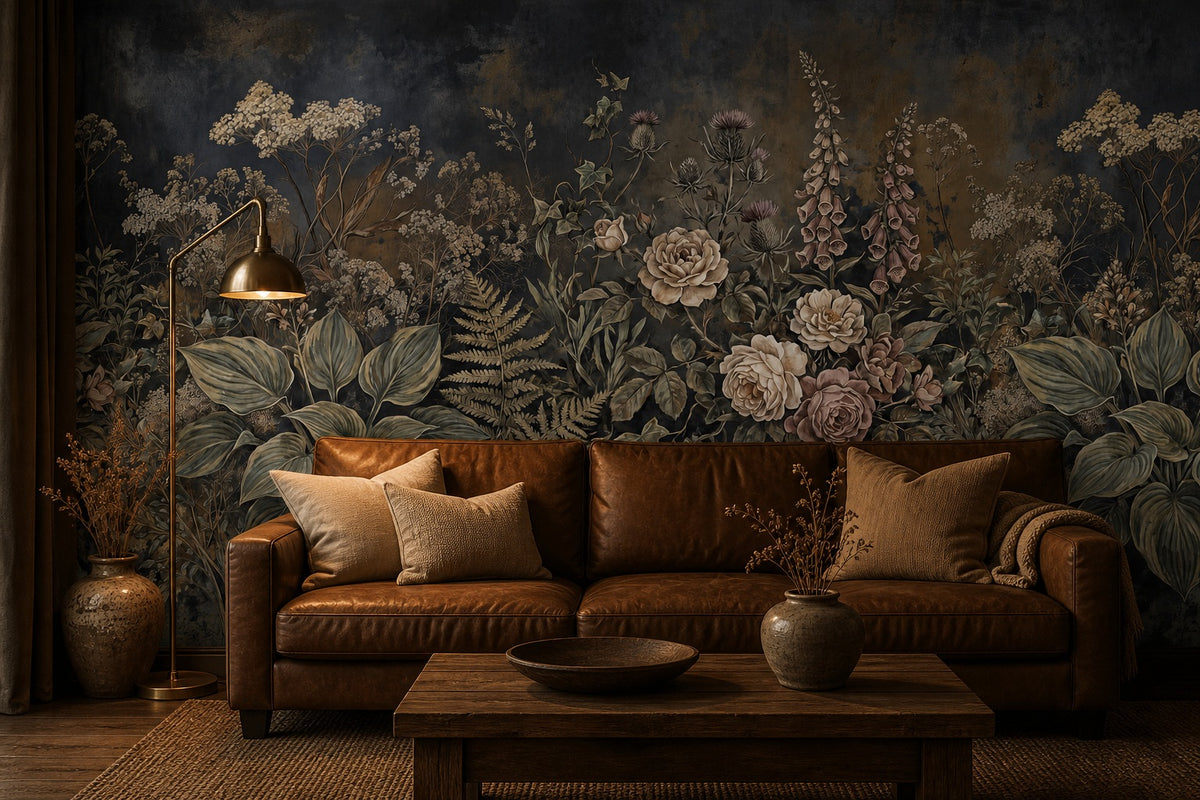 ivory floral vintage jungle wallpaper living custom stick on non woven vinyl removable