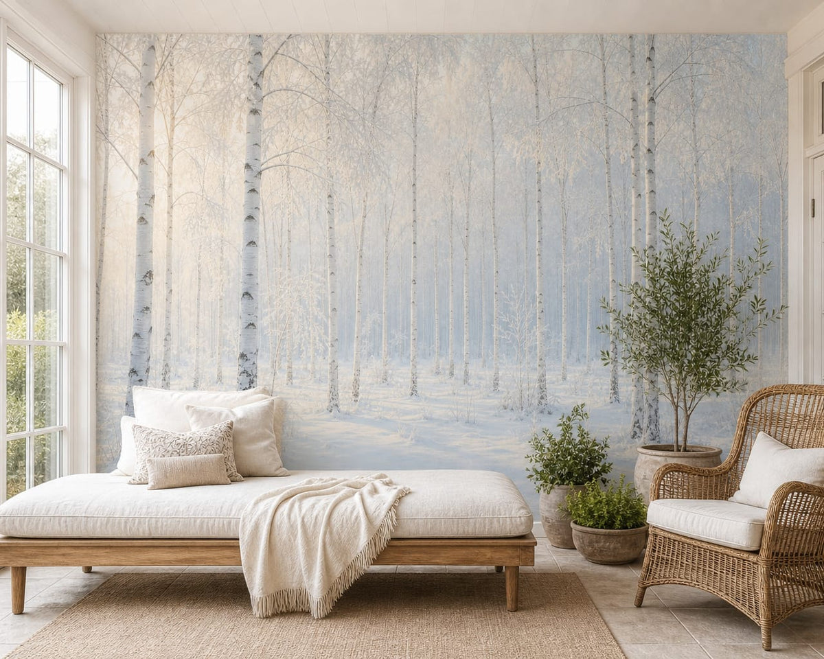 Ivory Frost Wallpaper Mural product view
