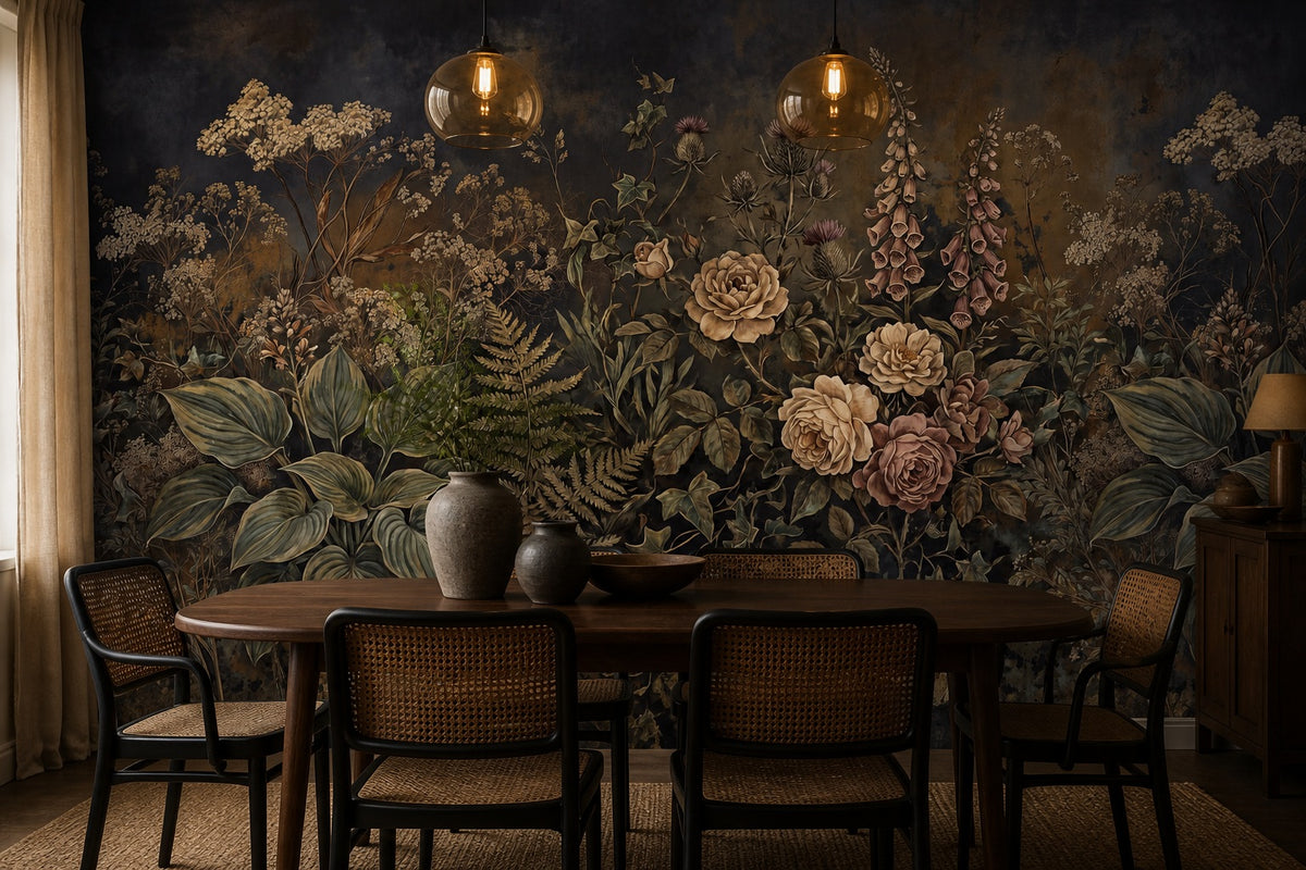 ivory nature vintage jungle wallpaper dining custom stick on non woven vinyl removable