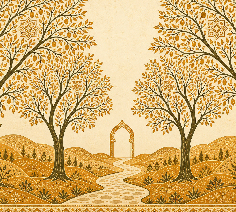Ivory Ochre Wallpaper Mural product view