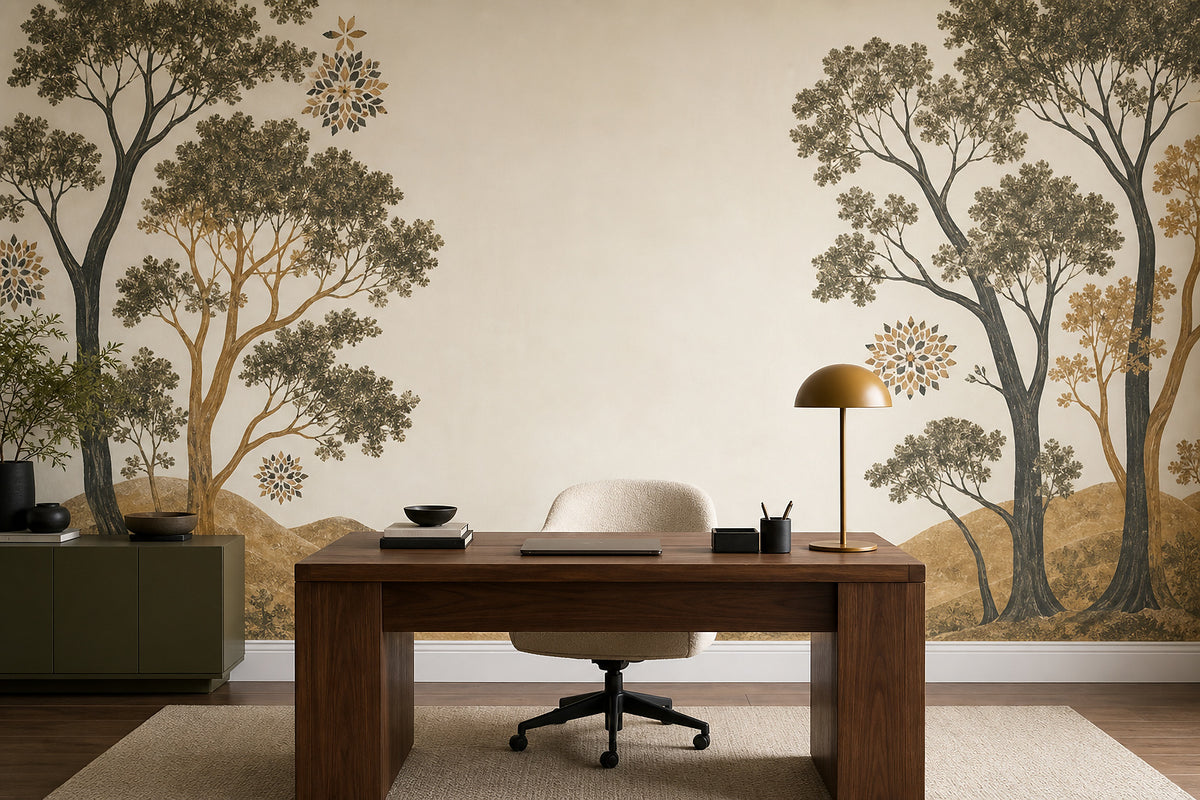 Ivory Ochre Wallpaper Mural product view