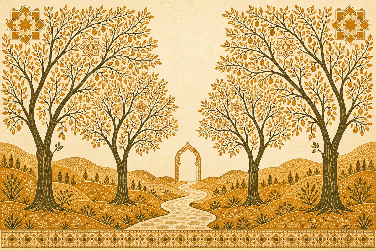 Ivory Ochre Wallpaper Mural product view