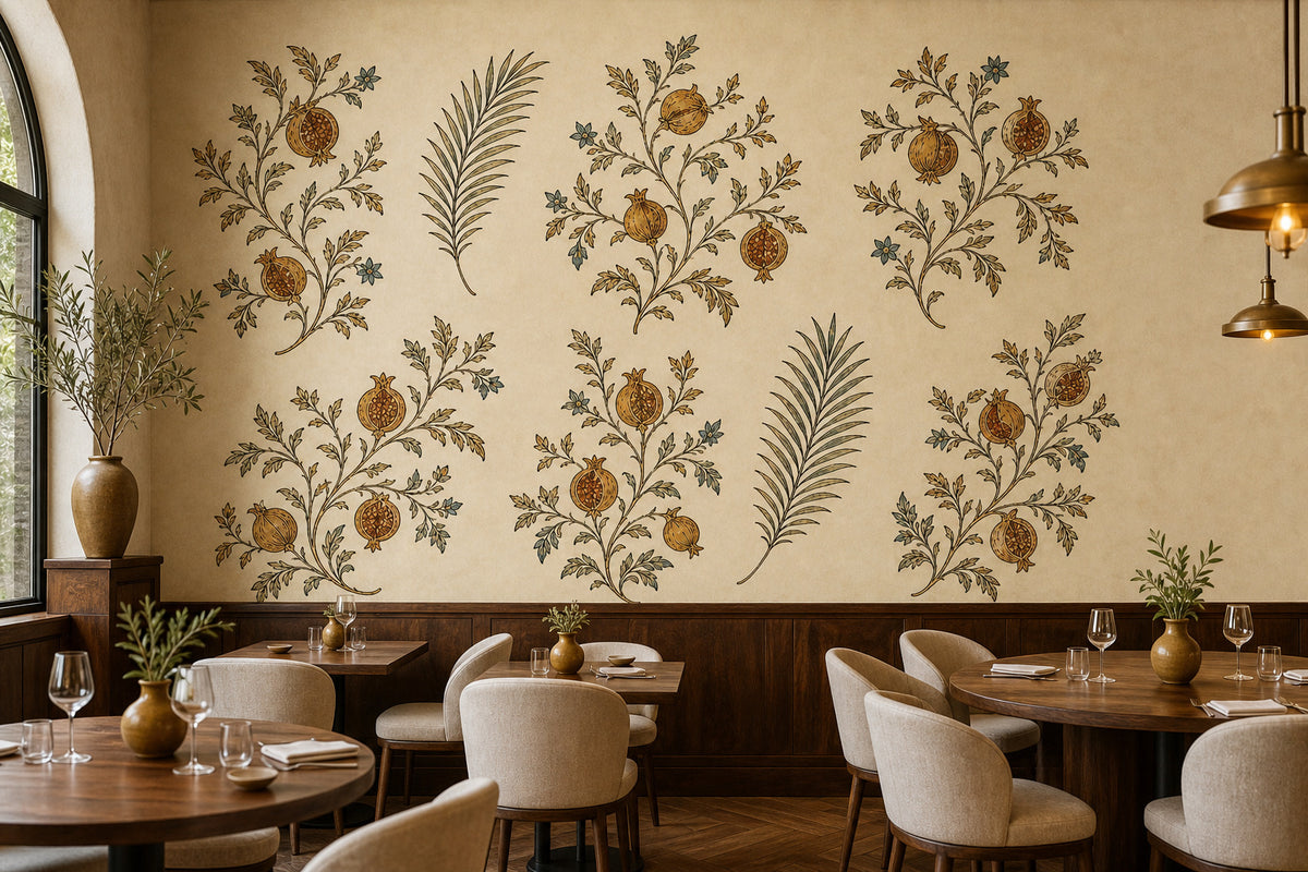 Ivory Botanical Wallpaper Mural product view
