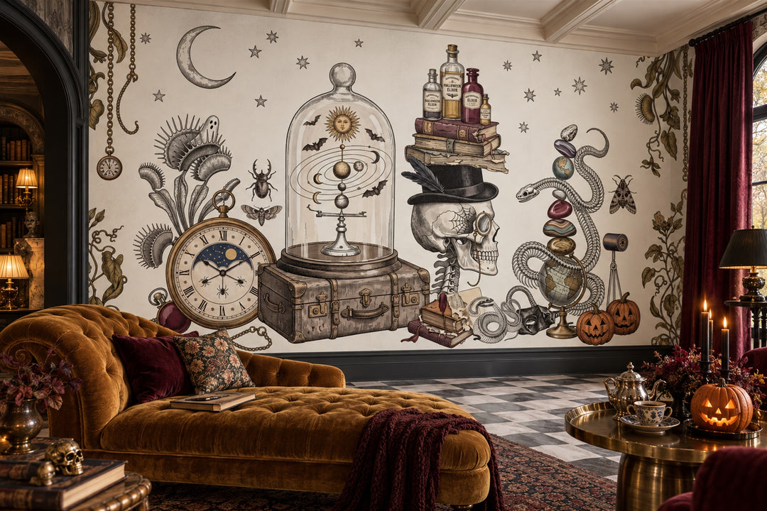 ivory skulls wallpaper mural living room custom removable non woven vinyl stick on