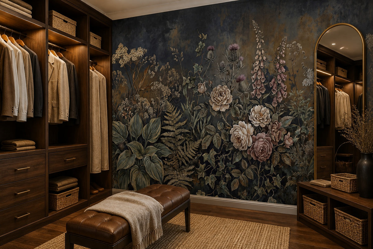ivory vintage jungle wallpaper closet custom self adhesive non woven vinyl removable